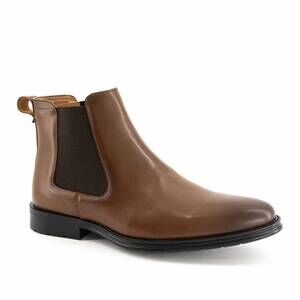 NEW FERRATO men's chelsea boots in dark brown